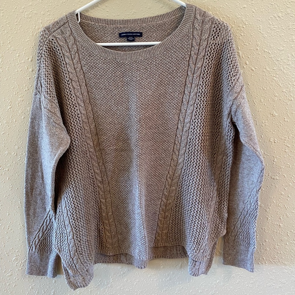 American eagle tan/brown sweater. Size medium